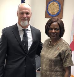 David Robinson and Rep. Val Demings (D-FL-10)