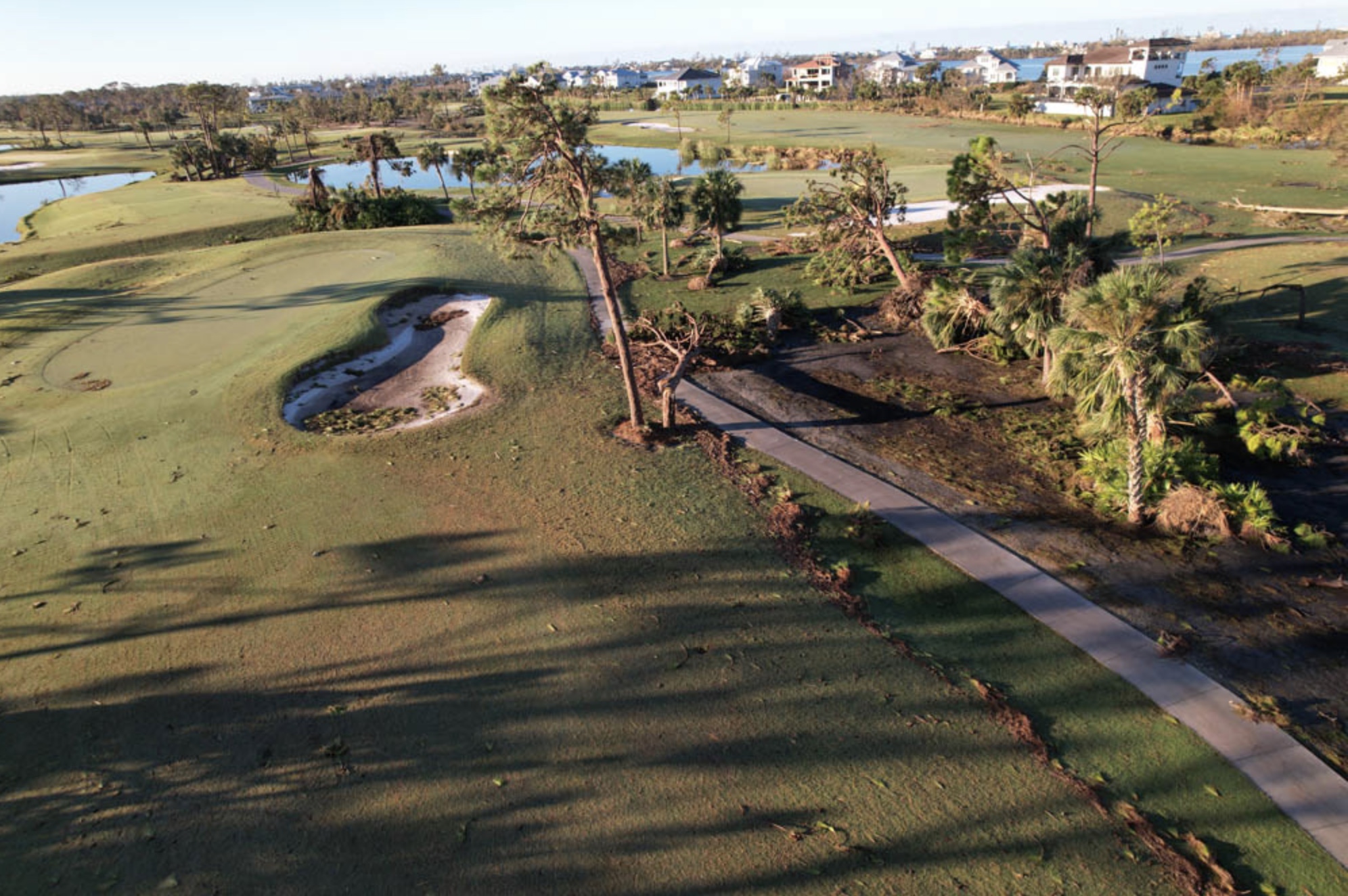 Aerial View of First Hole at Lemon Bay Golf Club
