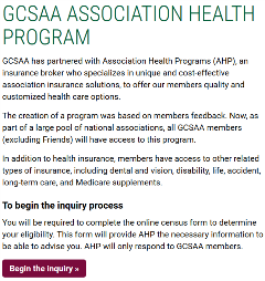 GCSAA Health Insurance